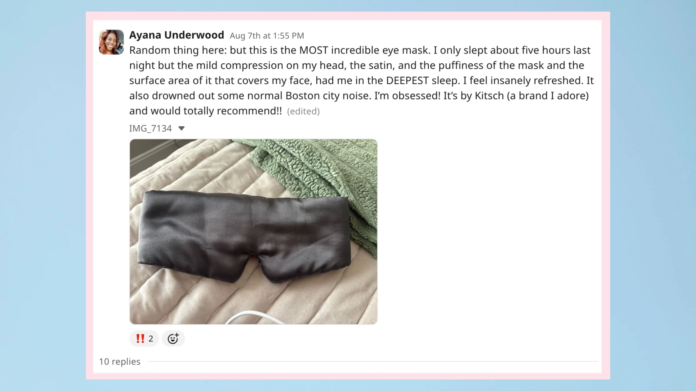This Eye Mask Looks Like Underwear—But It Made 5 Hours of Sleep Feel Like 8